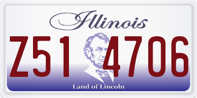 IL license plate Z514706