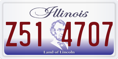 IL license plate Z514707