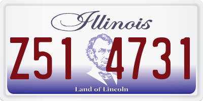 IL license plate Z514731