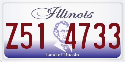 IL license plate Z514733
