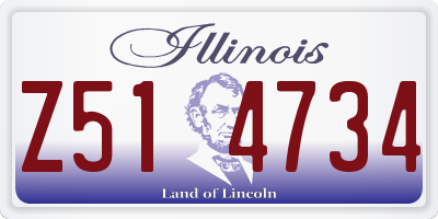 IL license plate Z514734