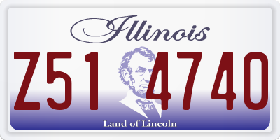 IL license plate Z514740