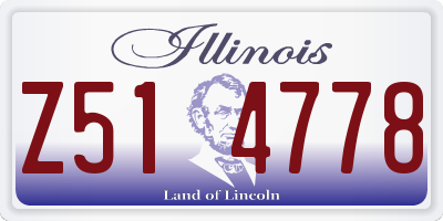 IL license plate Z514778