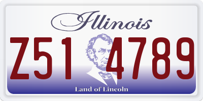 IL license plate Z514789