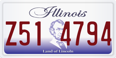 IL license plate Z514794