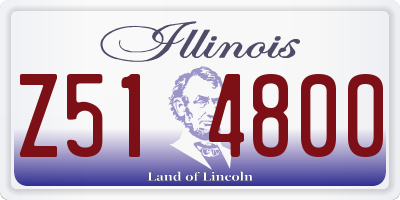 IL license plate Z514800