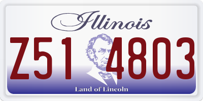 IL license plate Z514803