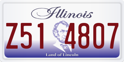 IL license plate Z514807