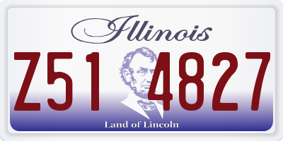 IL license plate Z514827