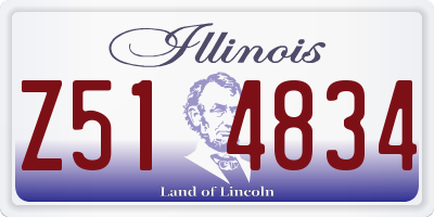 IL license plate Z514834