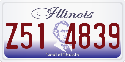 IL license plate Z514839