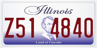 IL license plate Z514840