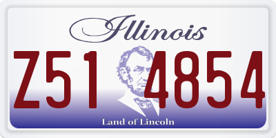 IL license plate Z514854
