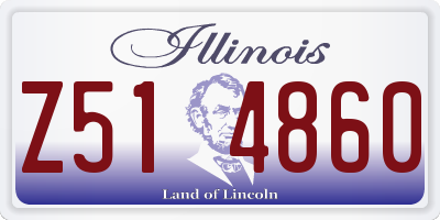 IL license plate Z514860