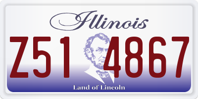 IL license plate Z514867