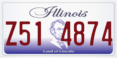 IL license plate Z514874