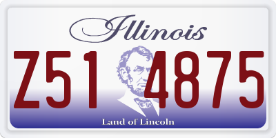 IL license plate Z514875