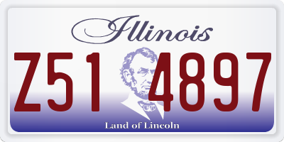 IL license plate Z514897