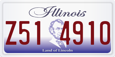 IL license plate Z514910