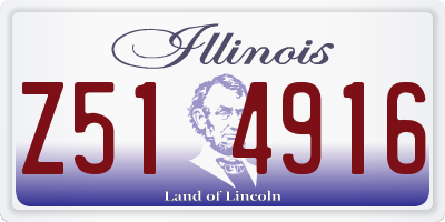 IL license plate Z514916