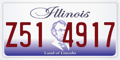 IL license plate Z514917