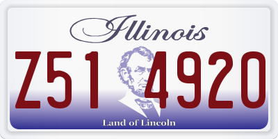 IL license plate Z514920