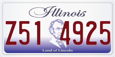 IL license plate Z514925