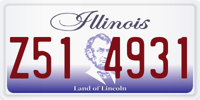 IL license plate Z514931