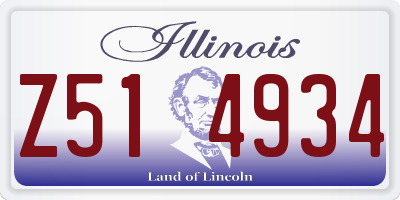 IL license plate Z514934