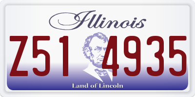 IL license plate Z514935