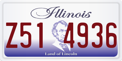 IL license plate Z514936