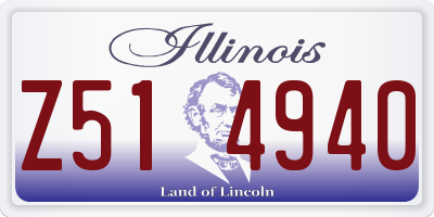 IL license plate Z514940