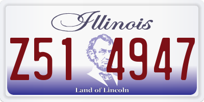 IL license plate Z514947