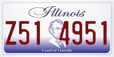 IL license plate Z514951