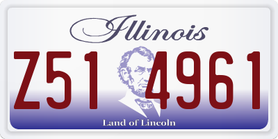 IL license plate Z514961
