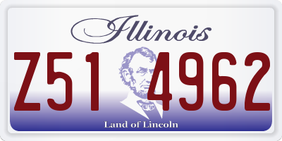 IL license plate Z514962
