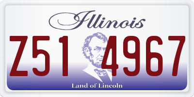 IL license plate Z514967