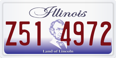 IL license plate Z514972