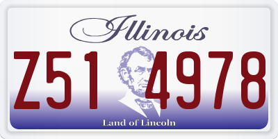 IL license plate Z514978