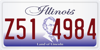 IL license plate Z514984
