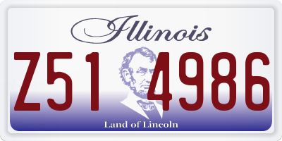 IL license plate Z514986