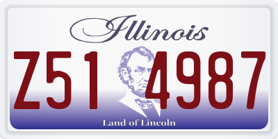 IL license plate Z514987
