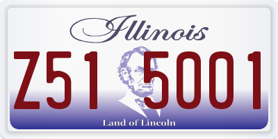 IL license plate Z515001