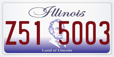 IL license plate Z515003