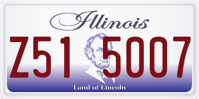 IL license plate Z515007