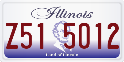 IL license plate Z515012