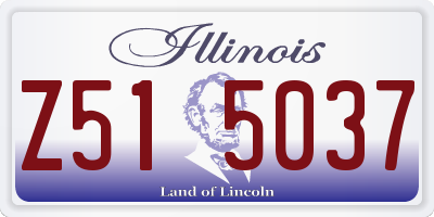 IL license plate Z515037