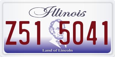 IL license plate Z515041