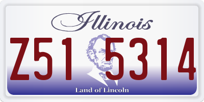 IL license plate Z515314