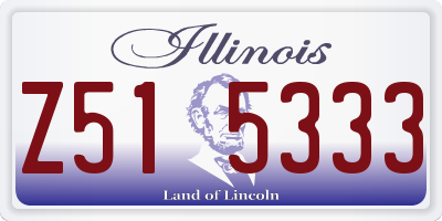 IL license plate Z515333